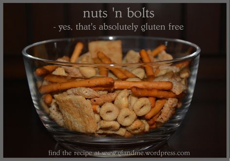 gf and me’s gluten free nuts n’ bolts snack mix – gf and me Gf Nuts And Bolts Recipe, Gluten Free Nuts And Bolts Recipe, Bits And Bites Recipe, Nuts N Bolts, Gf Meals, Baking Treats, Gluten Free Thanksgiving, Gluten Free Christmas, Diy Products