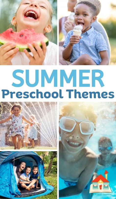 Sweet Summer Themes for Preschool - Stay At Home Educator Summer Themes For Preschool, Summer Theme Ideas, Robots Preschool, Summer School Themes, Summer Preschool Themes, Summer Lesson Plans, Pirate Preschool, Themes For Preschool, Camping Preschool