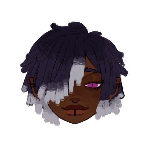 @eggycore twt Hair Line Drawing Reference, Black Oc Hairstyles, Shape Shifter Character Design, Black Hair Styles Drawing, Poc References, Black Oc Art, Black Hairstyles Drawing, Black Character Design Male, Black Hair Drawing