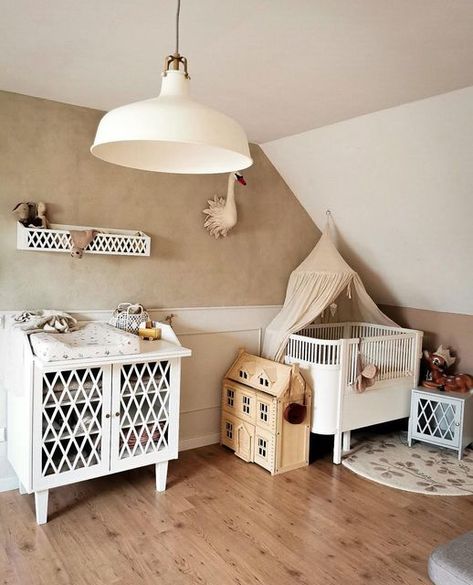 Kalklitir on Instagram: "@borrie_n_lex used the colour Fossil for this beautiful baby room and we think it’s perfect #kalklitirfossil 🥰 🌿 VOC free paint 🌿 natural and eco friendly 🌿 carbon neutral shipping 🌿 plastic neutral packaging #kalklitir #limepaint #limewash #nursery #beigeaesthetic #babyroomdecor #nurserydecor #kidsroomdecor #naturalhomestyle #naturalproducts" Free Paint, Limewash Paint, Lime Paint, Nursery Room Design, Nursery Room Inspiration, Nursery Inspo, Carbon Neutral, Baby Room Decor, Little Houses