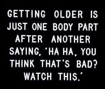 Getting Old Funny Old Age Quotes, Old Age Quotes, Getting Older Quotes, Getting Older Humor, Old Age Humor, Funny Day Quotes, Aging Quotes, Birthday Quotes Funny, Getting Older