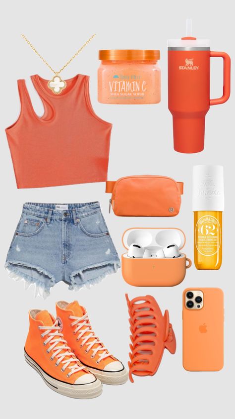 #myfirstshuffle Preppy Vacation Outfits, Cute Easy Outfits For School, Orange Preppy, Preppy Vacation, Girls Night Outfit, Preppy Fits, Preppy Stuff, Preppy Summer Outfits, Preppy Clothes