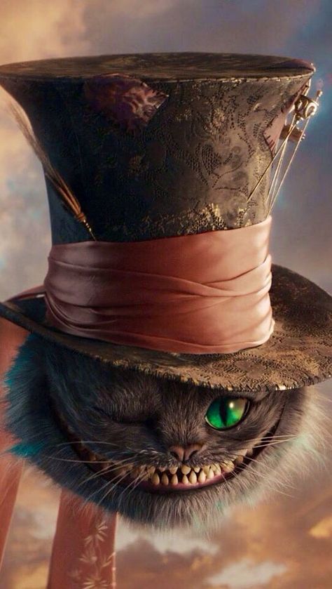 Cheshire Cat wearing a Top Hat Art (Alice in Wonderland) Cheshire Cat Alice In Wonderland, Go Ask Alice, Mad Hatter Hat, Alice Madness, Wonderland Quotes, Were All Mad Here, Lewis Carroll, Adventures In Wonderland, Cheshire Cat