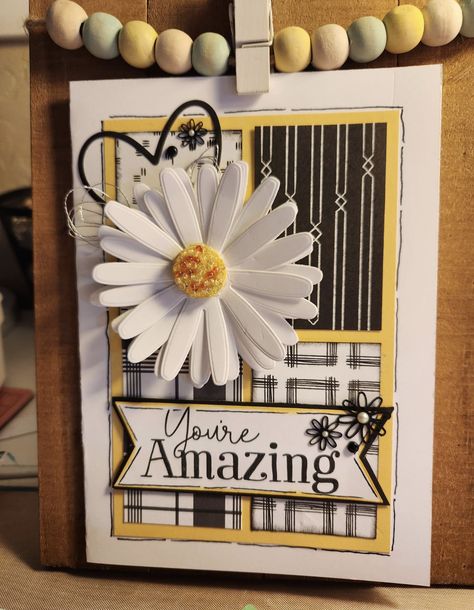 Daisy Daisy, Daisy Cards, Bday Gift, Bday Cards, Ctmh Cards, You're Amazing, Animal Cards, Close To My Heart, Floral Cards