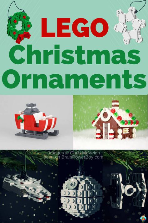 Christmas Legos, Lego Christmas Ornaments, Lego Crafts, Star Wars Christmas Tree, Lego Learning, Lego Ornaments, Lego Christmas Tree, Lego Advent, Christmas Hope