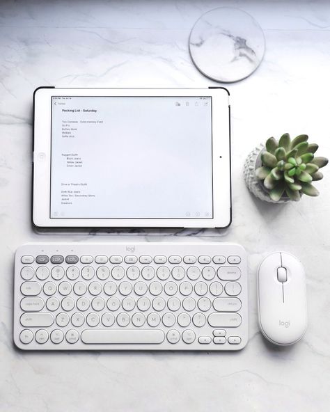 Connected devices made easy with the Logitech K380 for Mac Multi-Device Bluetooth Keyboard for seamless typing and switching on the fly to three Apple devices (macOS, iOS, and iPadOS) with just a tap ⚡️ #ad 
Plus the off-white keyboard + mouse fits perfectly in a clean modern aesthetic and helps to #OwnYourSpace! ⌨️🖱 
Check out the Logitech #K380 for Mac Multi-Device Bluetooth and #LogitechPebble on Logitech.com!
This post is sponsored by Logitech Logitech Keyboard And Mouse, Logitech K380 Aesthetic, Logitech K380, Apple Mouse, White Keyboard, Logitech Keyboard, Iphone Obsession, Apple Devices, Keyboard Mouse