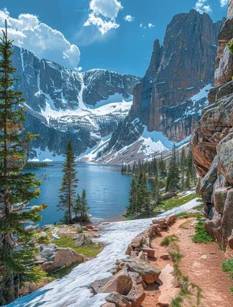 Iceberg Lake, Glacier National Park, Montana, USA Montana Aesthetic, Montana Hiking, Montana Lakes, Nature Scene Tattoo, Science And Nature Books, National Parks Photography, Glacier National Park Montana, Glacier Park, Pretty Landscapes