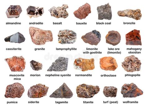 Rock Identification Pictures, Brown Gemstones, Geology Rocks Mineral, Different Types Of Rocks, Raw Gemstones Rocks, Mineral Identification, Rock Identification, Rock And Minerals, Gemstones Chart