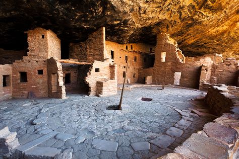 Mesa Verde National Park protects nearly 5,000 known archeological sites, including 600 cliff dwellings of the Puebloan people who made it this area their home for over 700 years, from A.D. 600 to 1300. Share the Experience photo by Phillip Noll. Mess Verde National Park, Revelstoke National Park, Mesa Verde Cliff Dwellings, Balcony House, Dark Sky Park, Palace Balcony, Archeological Sites, Devils Postpile National Monument, House With Balcony