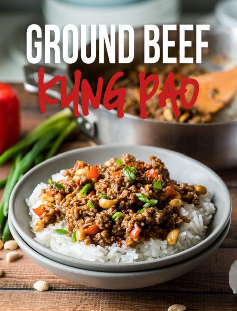 Kung Pao Beef Recipe, Kung Pao Beef, One Skillet Meals, Ground Beef Recipes Easy, Spicy Sauce, Beef Dinner, Homemade Sauce, Healthy Eating Tips, Low Sodium