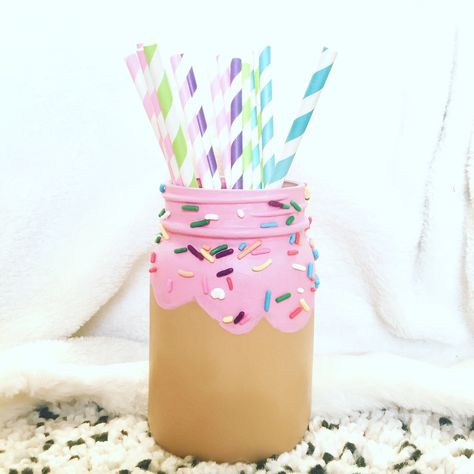 Featured Etsy Products - Decorations, Favors, Invites Birthday Themes For Teens, Trendy Birthday Themes, Ice Cream Mason Jars, Donut Birthday Parties, Ice Cream Birthday Party, Diy Ice Cream, Diy Jar Crafts, Wine Bottle Diy Crafts, Mason Jar Crafts Diy