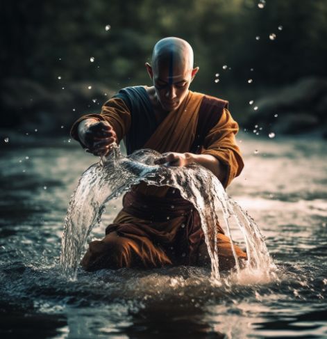 Monk Warrior, Mansa Musa, Water Bending, Aesthetic Eclectic, Spiritual Knowledge, Buddhist Meditation, Zen Buddhism, Past Present Future, Avatar Aang