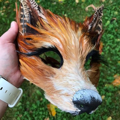 Luxury Red Fox Mask Unisex Adult Fox Mask Woodland Animals | Etsy Drag Costume, Ball Outfits, Deer Mask, Lion Witch Wardrobe, Rabbit Mask, Luxury Mask, Boho Crown, Lost Village, Fox Costume