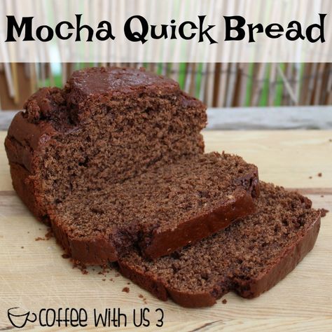 What goes better than a yummy chocolate bread & coffee?  For me, pretty much nothing! So I combined both the coffee and the chocolate into this delicious Mocha Quick Bread!  I love coffee.  It just doesn’t feel like morning without my coffee.  I also love chocolate! So of course I love mochas.  I don’t drink them that often as I tend to drink most of my coffee at home.  But I love using both of these flavors in my baking. The coffee flavor in the bread is not overly strong as both my children... Mocha Bread Recipe, Melt Chocolate In Microwave, Coffee Bread, Homemade Breads, Chocolate Bread, Coffee At Home, Bread Machine Recipes, Quick Bread Recipes, Love Coffee