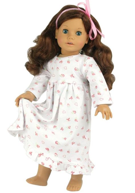 Childrens Dolls, Flannel Pjs, Long Nightdress, Our Generation Dolls, American Doll Clothes, Doll Food, American Girl Dolls, Pink Floral Pattern, Unique Dolls