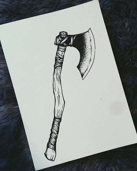 I don’t want to bury the hatchet. I want to swing it at my enemies. ⚔️ -  -  -  -  shop soon to be updated with goodies  -  -  -  -  -  #drawing #viking #ink #axe #warrior #weapon #hatchet #witchcraft #ink #dotwork #tattoo #tattoodesign #art #artist #sketch #artwork #vikingaxe #valkyrie #shieldmaiden Leg Tattoos Sketch, Bury The Hatchet, The Hatchet, Petit Tattoo, Dotwork Tattoo, Skeleton Hand Tattoo, Norse Tattoo, Nordic Tattoo, Geniale Tattoos