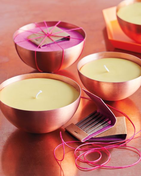 17 One-of-a-Kind Crafts That you Can Make and Sell | Candles are as unique as the people who own them. If you make your own, experiment with an assortment of shapes, colors, and scents. What's more, you can use different unique items to package them such as glass jars and vintage tins, teacups, and seashells.  #crafts #sidehustle #marthastewart Candles At Home, Diy Candle Making Kit, Candle Making Ideas, Diy Scent, Diy Candle Making, Diy Bird Bath, Candle Projects, Making Candles Diy, Diy Mothers Day