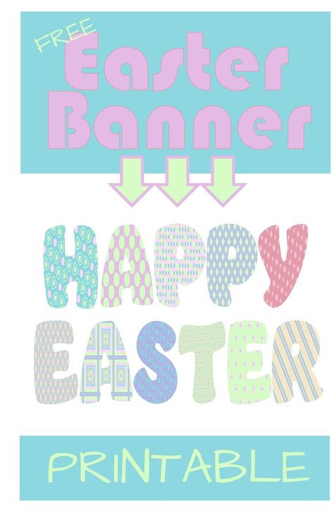 Chunky Letters, Easter Banners, Happy Easter Banner, Easter Gift Ideas, Letter Banner, Easter Banner, Banner Letters, Fun With Kids, Way To Save Money