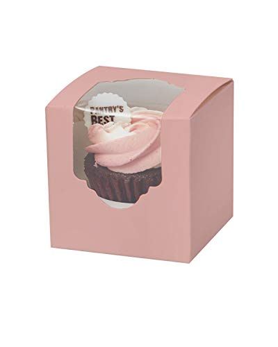 Yotruth 2.5” x 2.5” x 2.5”Pink Mini Cupcake Boxes single individual Easy Assembly with Window and Insert 50 Pack yotruth Mini Cupcake Packaging Ideas, Cupcake In A Box Gift Packaging Ideas, Single Cupcake Packaging, Cupcake Individual Packaging, Cupcake Packaging Ideas Box Templates, Cupcake Boxes Packaging, Individual Cupcake Boxes, Single Cupcake Boxes, Cupcake Carrier