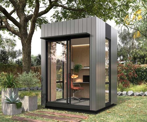 Work Pod, Retail Kiosk, Small Garden Office, Garden Office Shed, Diy Home Office, Office Shed, Garden Pods, Escape Pod, Tiny Office