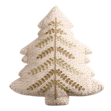 Ivory Beaded Christmas Tree Shaped Throw Pillow by World Market Beaded Christmas Tree, Christmas Tree Pillow, Tree Pillow, Cost Plus World Market, Throw Pillows Christmas, Tree Shapes, Pillows And Throws, Plaid Christmas, Christmas Pillow