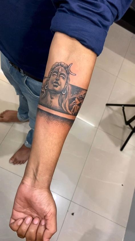 Half Sleeve Shiva Tattoos For Men, Lord Shiva Tattoos For Men, Shiva Back Tattoo Men, Shiv Tandav Tattoo, Lord Shiva Arm Band Tattoo, Shiva Tandav Tattoo, Lord Shiva Band Tattoo, Shiv Band Tattoo, Shiva Art Tattoo