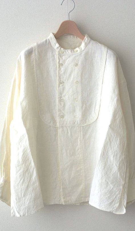 Tailored Blouse, Linen Style Fashion, September Fashion, Blouse Ideas, Kaftan Designs, Linen Tops, Collarless Shirt, White Shirt Blouse, Linen Shirts