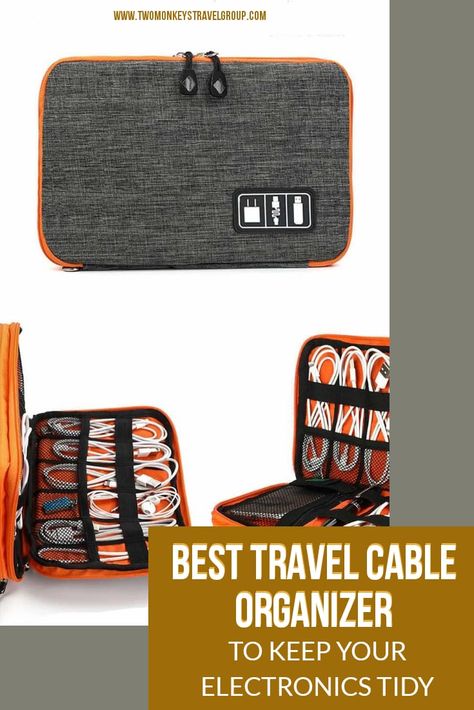 Cable Organizer Travel, Travel Electronics Organizer, Travel Cord Organizer Diy, Cable Organizer Diy, Traveling Gadgets, Travel Cord Organizer, Tablet Organizer, Ipad Storage, Mini Tablet