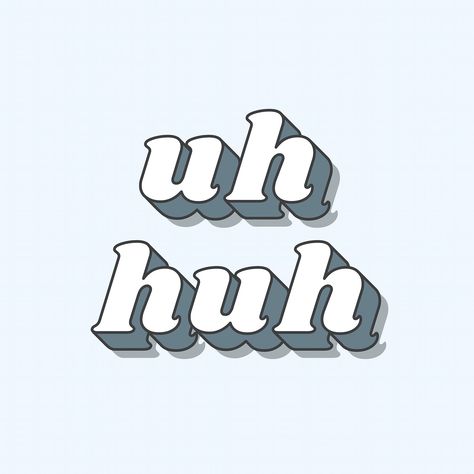 Uh Huh word retro typography vector | free image by rawpixel.com / Wit 3d Fonts, 3d Font, Retro Typography, Uh Huh, 3d Letters, 3d Effect, Creative Home, Free Image, Premium Vector