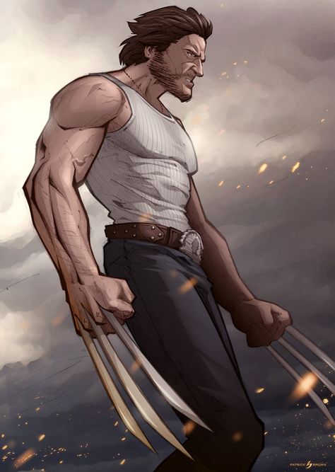 Wolverine (Hugh Jackman) is ready to bring the pain in Patrick Brown’s new Marvel fan art illustration, Bub.  Related Rampages: Grand Theft HALO | Infamous 2 (More)  Wolverine by Patrick Brown (Facebook) (Twitter) Patrick Brown, Wolverine Artwork, Wolverine Xmen, Wolverine Logan, Marvel Wolverine, Inspirational Digital Art, Wolverine Comic, Wolverine Art, The Wolverine