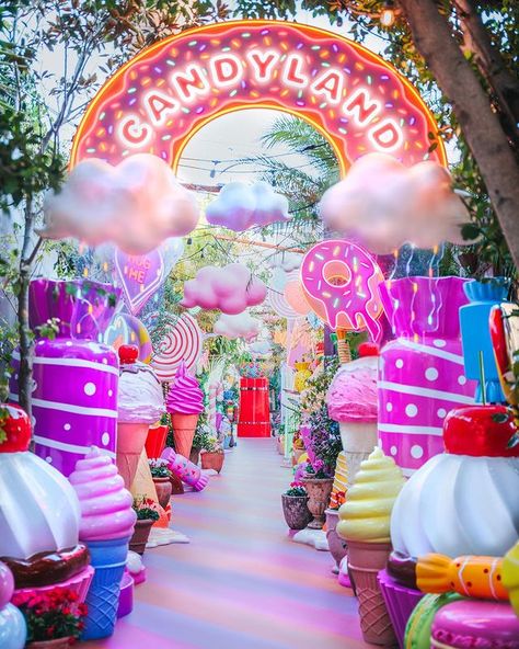 All Posts • Instagram Candy World Theme Party, Candyland Theme Birthday Party, Candyland Halloween Decorations, Lollipop Forest Candyland, Candy Store Design Interior, Candy Land Party Decorations, Candyland Photoshoot Ideas, Candy Wonderland, Candy Party Theme