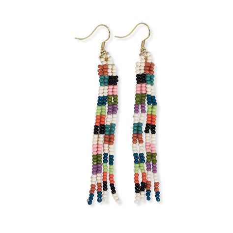 PRICES MAY VARY. Vibrant Seed Bead Fringe Earrings: Immerse yourself in a kaleidoscope of color with the June Mini Seed Bead Fringe Dangle Earrings. Each earring features a captivating 3.25-inch fringe composed of meticulously handcrafted seed beads in a mesmerizing array of vibrant hues. The seed beads are carefully selected and arranged to create a harmonious blend of colors that capture the essence of bohemian style and add a pop of visual interest to any outfit Effortless Bohemian Style: Emb Bead Collection, Bead Fringe, Beaded Fringe Earrings, Fringe Fashion, Seed Beading, Checkerboard Pattern, Beaded Fringe, Glass Seed Beads, Modern Bohemian