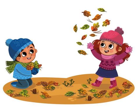 Autumn Pictures For Kids, Fall Cartoon, Pumpkin Patch Kids, Autumn Vector, Elf Cartoon, Autumn Cartoon, Autumn Animals, Autumn Clipart, Illustration Art Kids