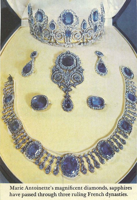 French Crown Jewels- Sapphire and Diamond Tiara Diamond Parure, Royal Crown Jewels, Royal Crowns, Royal Tiaras, Crowns And Tiaras, Historical Jewellery, Louis Philippe, Blue Stones, The Louvre