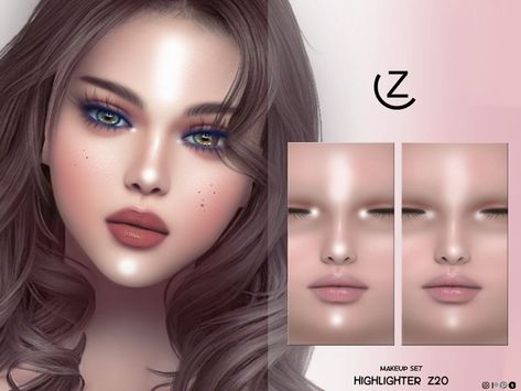 Highlights Sims 4 Cc, Sims Cc Highlight, Sims 4 Cc Makeup Highlight, Sims 4 Highlighter Cc, Sims 4 Cc Highlight, Cc Skin, Cc Makeup, Makeup Cc, Sims 4 Cc Makeup