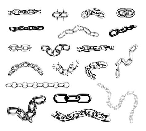 Chain Link Reference, Unbreakable Chain Tattoo, Chain Around Forearm Tattoo, Mace Chain Tattoo, Chain Filler Tattoo, Chain Tattoo Design For Women, Lock And Chain Tattoo, Chain Flash Tattoo, Fine Line Chain Tattoo