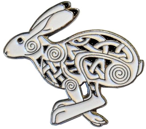 Celtic Hare, Running Hare, Celtic Animals, Celtic Artwork, Hare Rabbit, Rune Symbols, Wiccan Symbols, Cheer Up Gifts, Purple Gift