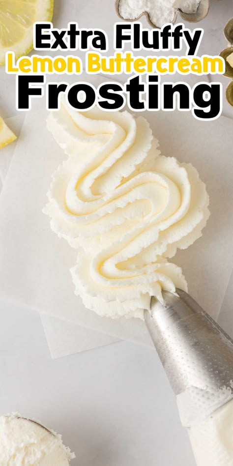 Light Buttercream Frosting Recipe, Homemade Lemon Frosting Recipe, Lemon Frosting Recipe Powdered Sugar, Lemon Cream Cheese Buttercream Frosting, Lemon Italian Buttercream Frosting, Homemade Icing For Cake, Buttercream Frosting Lemon, Orange Buttercream Frosting Recipe, Decorated Pies