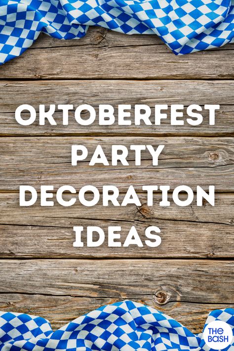 Some party planners decorate with red, black, and gold which are the colors of the German flag. Others choose to go with blue and white which are the colors of the Bavarian flag (the German state where Oktoberfest originated). Click here for more ideas! #thebash #bringyourcelebrationtolife #thebashparties #eventplanning #partyplanning #partyinspiration #venue #partyvendors #birthdayparty #wedding #corporateevent #happyhour #partyentertainment #oktoberfest #october German Themed Birthday Party, German Party Decor, Octoberfest Party Ideas Decorations, Octoberfest Tablescapes, German Centerpiece Ideas, Oktoberfest Theme Party, Octoberfest Party Ideas Games, Oktoberfest Color Palette, German Themed Party Decorations