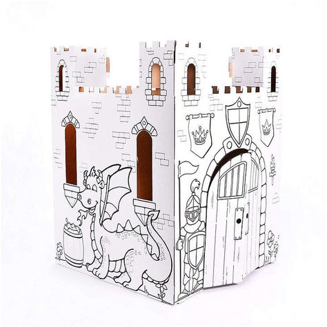 Easy Playhouse Fairy Tale Castle Cardboard Playhouse #Sponsored Fairy#Playhouse#Easy Easy Playhouse, Castle Cardboard, Cardboard Forts, Boys Playhouse, Playhouse Kits, Fairy Tale Castle, Cardboard Playhouse, Cardboard Castle, Diy Playhouse