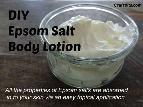 DIY Epsom Salt Lotion 1/2 cup of Epsom Salts 3/4 cup of warm water 2 cups of moisturizer lotion (thick as possible)  Instructions Mix the water and salt together and stir until all the salt crystals are dissolved. Next pour in the lotion (any basic brand) and mix well. You may need to use a whisk to combine it.  Pour into a clean jar or container. Diy Epsom Salt, Epsom Salt Cleanse, Epsom Salt For Hair, Cleanse Colon, Epsom Salt Scrub, Oil Skin Care Routine, Epson Salt, Lotion Recipe, Scrub Recipe