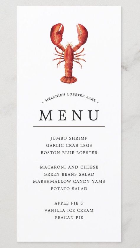 Party Main Course, Lobster Menu, Dock Wedding, French Dinner Parties, Lobster Party, Lobster Fest, Lobster Boil, Lobster Bake, Diner Menu