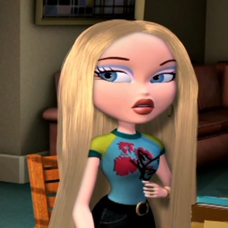 Love Cartoons Aesthetic, Cloe Bratz, Blonde Cartoon, Bratz Girls, Reaction Face, Barbie Princess, Bratz Doll, Funny Profile Pictures, Funny Reaction Pictures