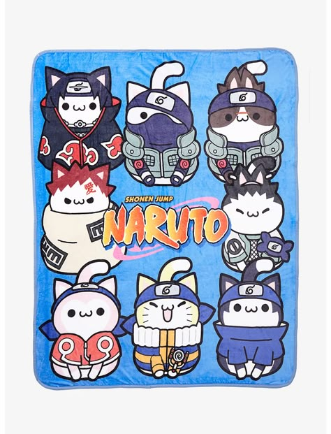 Naruto Shippuden Nyaruto Cat Throw Blanket Naruto Chibi, Naruto Kurama, Anime Store, Naruto Cute, Japanese Tattoo Art, Anime Merchandise, Fleece Blankets, Team 7, Naruto Characters