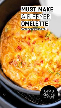 Air Fryer Omelette, Air Fryer Recipes Eggs, Airfryer Breakfast, Omelette Recipe Easy, Air Fryer Recipes Breakfast, Air Fryer Recipes Dessert, New Air Fryer Recipes, Air Fryer Recipes Snacks, Desayuno Keto