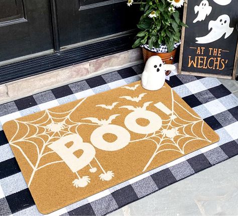 Halloween Front Doors, Welcome Door Mat, Halloween Door Mat, Indoor Mat, Front Door Mats, Welcome Door, Coir Doormat, Half Circle, Door Mats