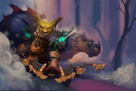 Goblin Hunter by BTauciuc on DeviantArt Wow Goblin, Goblin Wallpaper, Gnome Wallpaper, World Of Warcraft Characters, Goblin Art, Warcraft Characters, Dnd Races, Warcraft Art, Goblin King