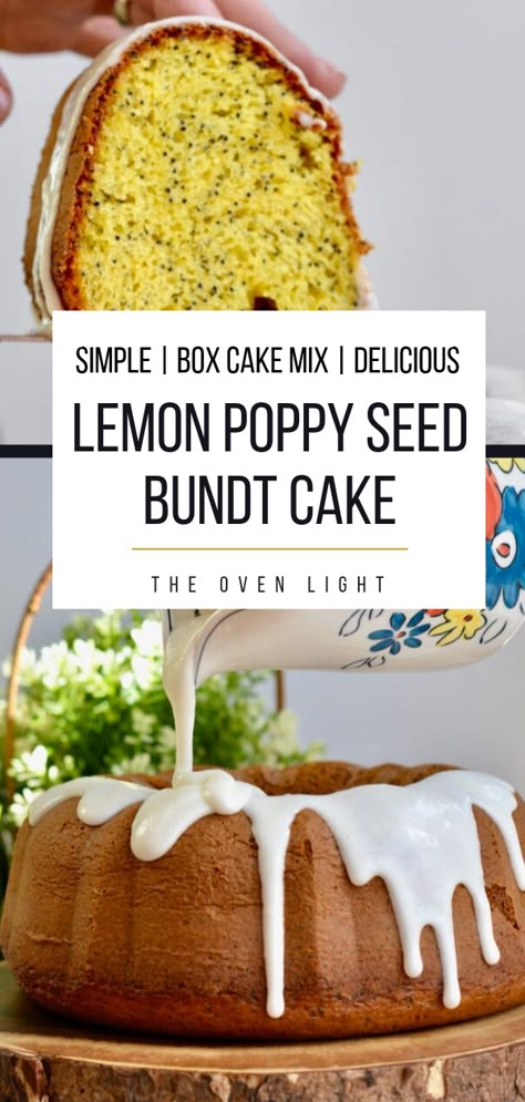 Poppyseed Bundt Cake Recipe, Lemon Poppy Seed Bundt Cake Recipe, Cake Simple Recipe, Lemon Poppy Seed Bundt Cake, Lemon Poppyseed Cake Recipe, Poppy Seed Cake Recipe, Poppy Seed Bundt Cake, Lemon Cake Mix Recipe, Gf Cake