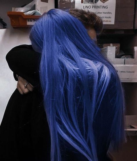 Blue Hair, A Woman, Hair, Blue