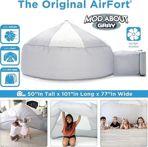 Amazon.com: The Original Patented AirFort - Build A Fort in 30 Seconds, Inflatable Fort for Kids, Play Tent for 3-12 Years, A Playhouse Where Imagination Runs Wild, Fan not Included (Starry Night) : Toys & Games Air Fort, Play Fort, Kids Forts, Build A Fort, Play Tent, Feeling Blue, Screen Time, Sleek Look, 30 Seconds